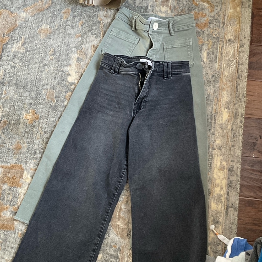 Zara Black and Olive Jeans